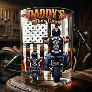 Daddy’s Biker Gang Round Glass Personalized Gifts For Dad 01HUDT030626-Homacus