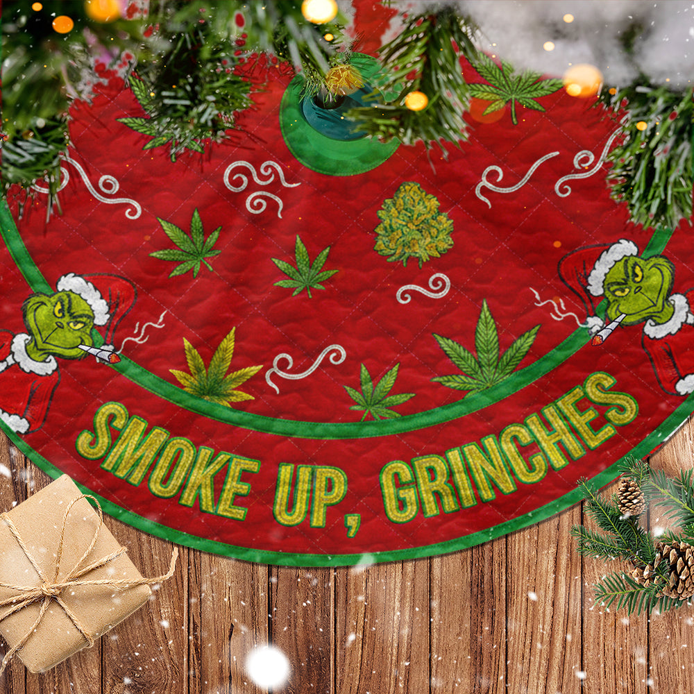 Christmas Gift For Smoking Lovers Quilted Tree Skirt 02todt110925-Homacus