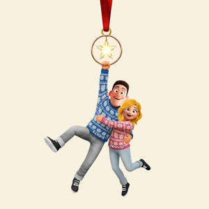 Fun Couple Hanging Together Acrylic Ornament - Personalized Gifts For Couple 01qhqn281025-Homacus