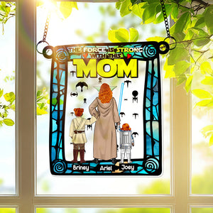 Personalized Gifts For Mom Suncatcher Ornament Strong Mom & Her Little Ones 05XQLU270225HHHG-Homacus