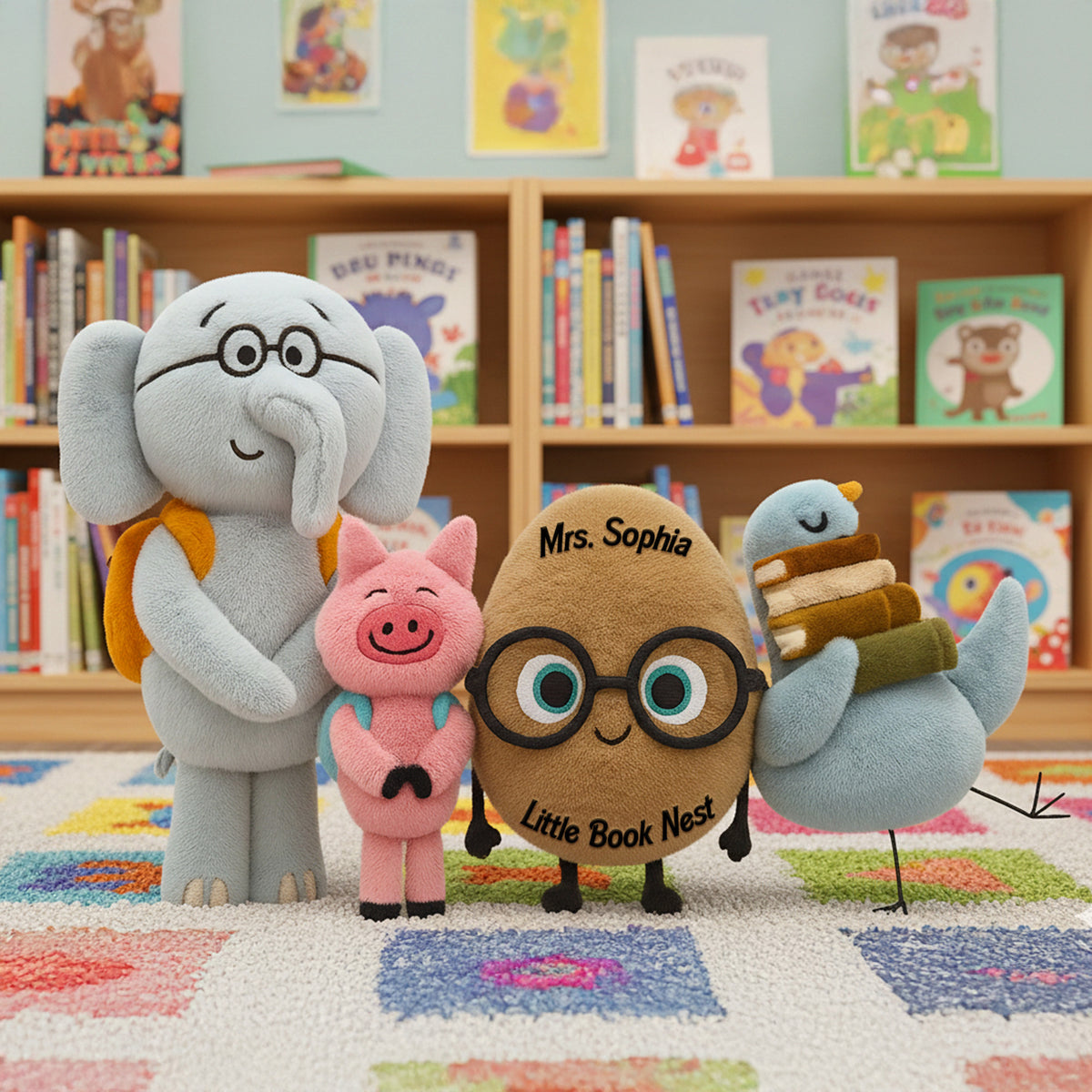 Cute Characters Pillow  - Personalized Gifts For Teachers 03namg111125