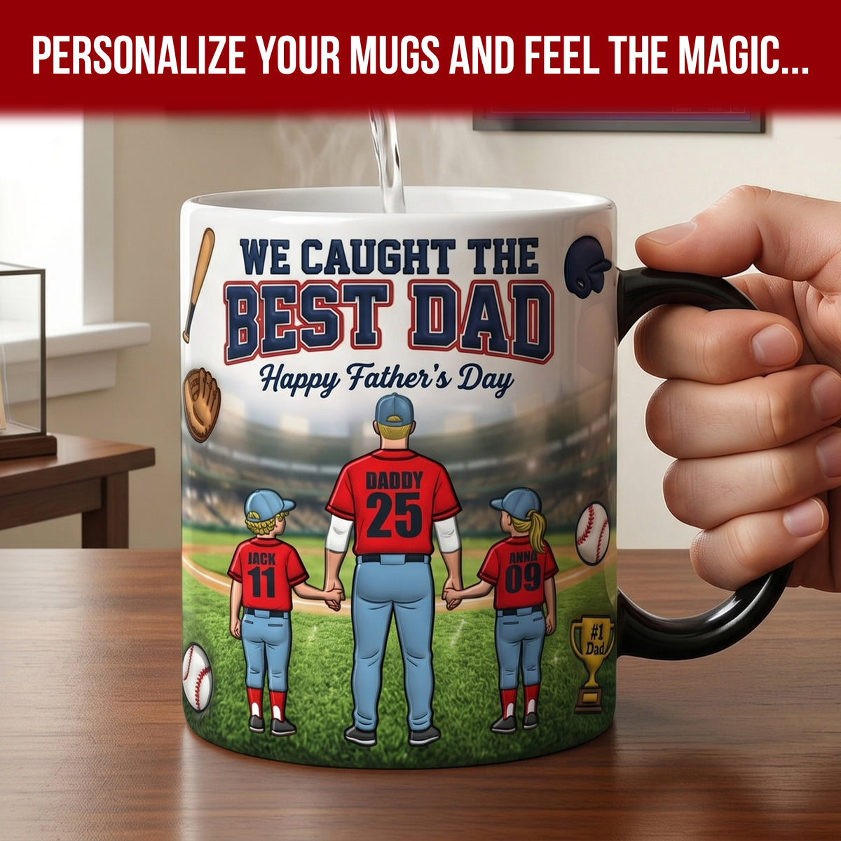 Best Dad Base Ball Magic Coffee Mug - Personalized Gifts For Father's Day 01hutn050526-Homacus