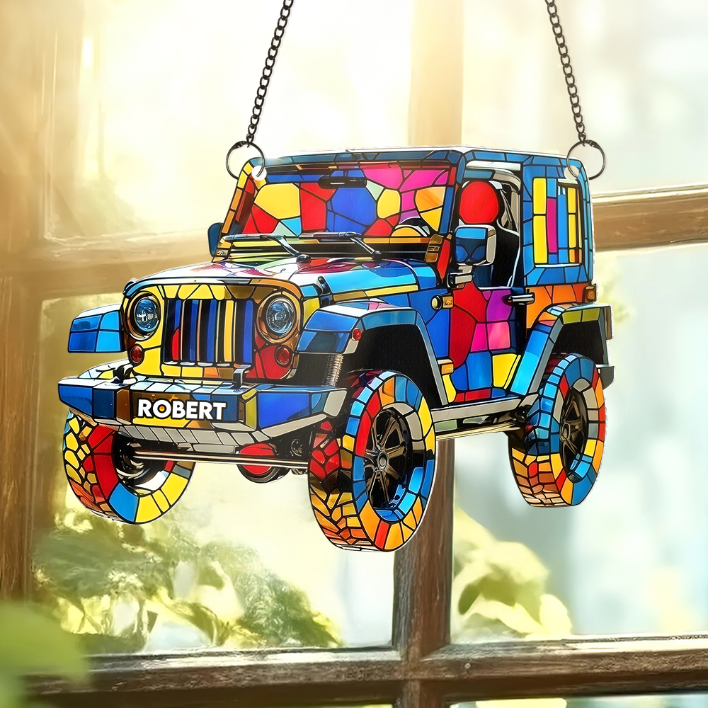 Dazzling Adventure Car Suncatcher - Personalized Gifts For Off-road Lovers 03TGPU080725-Homacus
