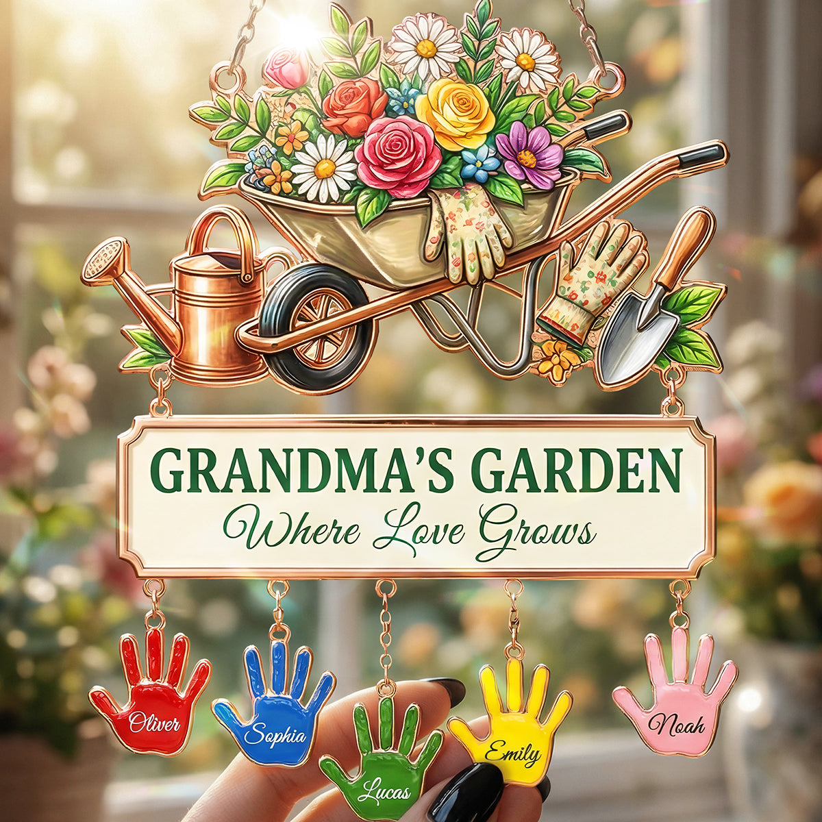 Lovely Garden Of Mom Suncatcher - Personalized Gifts For Moms 01tota100426-Homacus