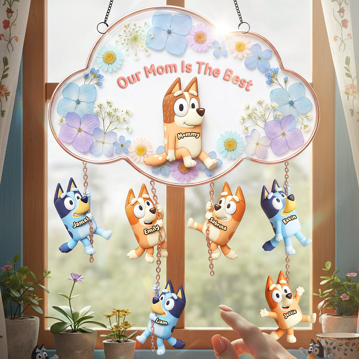 Our Mom Is The Best Suncatcher Ornament - Personalized Gifts For Mother's Day 01NATA300326-Homacus