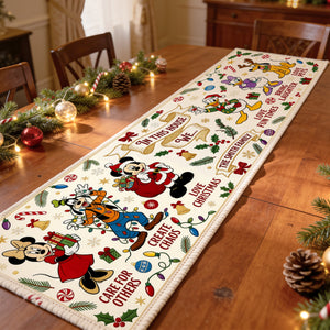 Festive Christmas Quilted Table Runner - Personalized Gift For Family 01todh200826