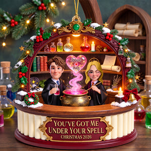 Love Under A Spell Ornament - Personalized Christmas Gifts For Couple 02toqn140926-Homacus