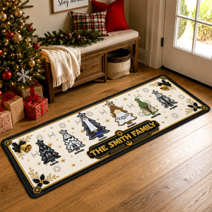 Christmas Tree Family Runner Rug - Personalized Christmas Gift For Family 01ohqn040926