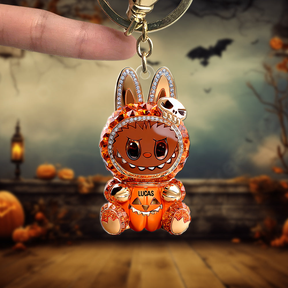 Pumpkin Cute Monster Personalized Gifts For Horror Fans Keychain 01tgtn140825-Homacus