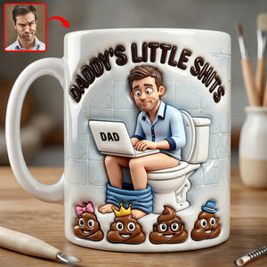 Funny Poop Dad Coffee Mug - Custom Photo Gifts For Father's Day Coffee Mug 04NAQN040326-Homacus