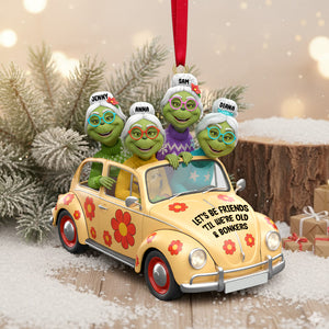 Old Best Friends On Car Personalized Funny Gifts For Besties Christmas Ornament-Homacus