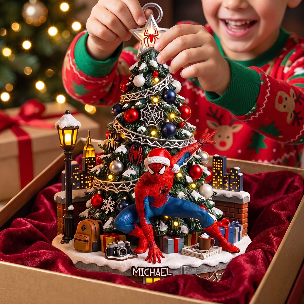 Holiday City Hero Ornament - Personalized Gifts For Christmas 06TODT040826