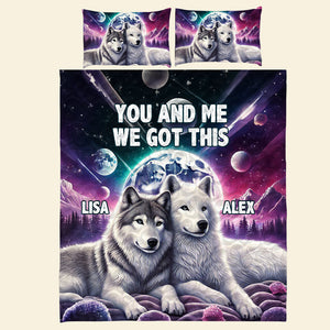 Personalized Gift For Wolf Couples Quilt Bedding Set Special Line 05OHMH181224-Homacus