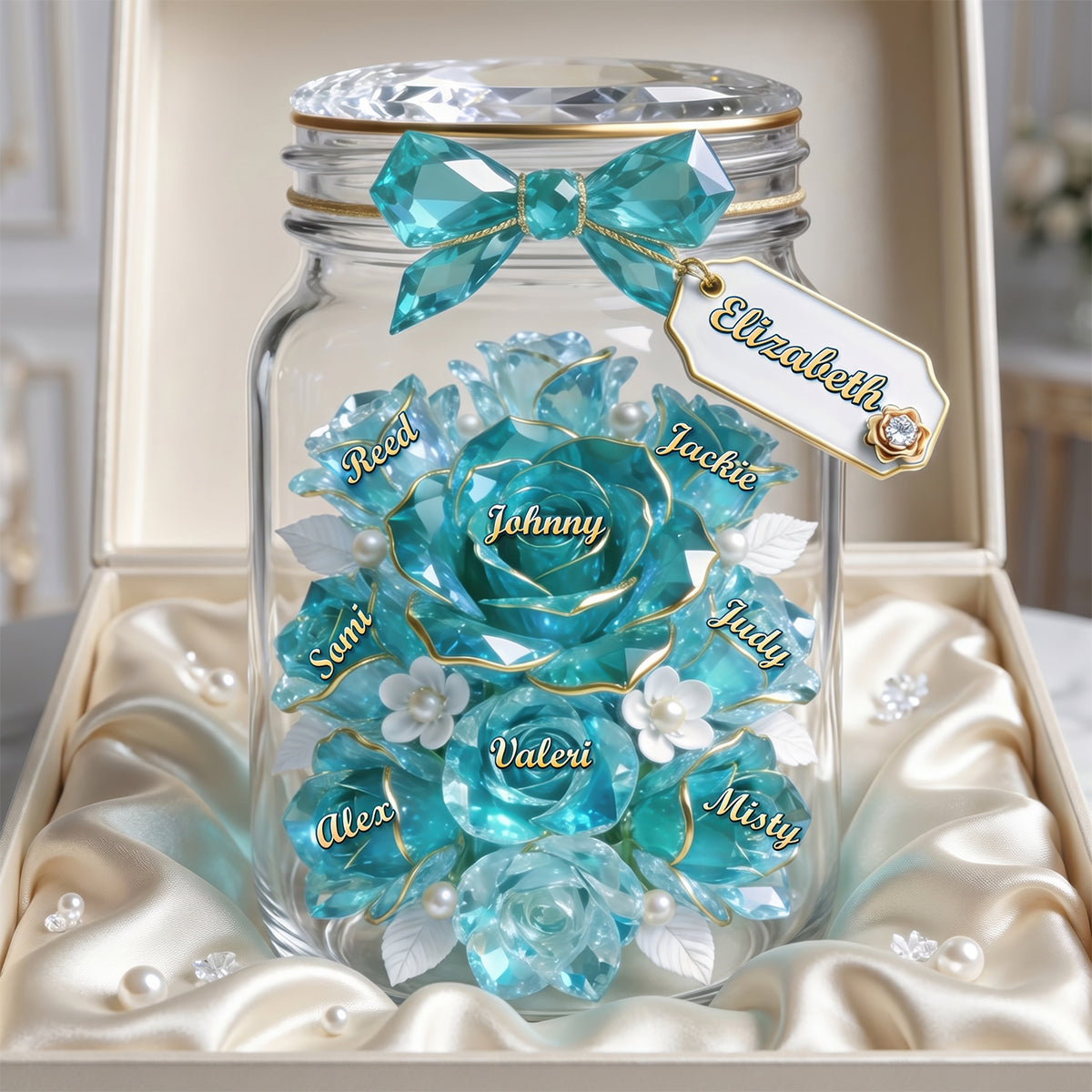 Mom Jar Of Flowers Acrylic Plaque - Personalized Gifts For Mother 01pgdh110426-Homacus