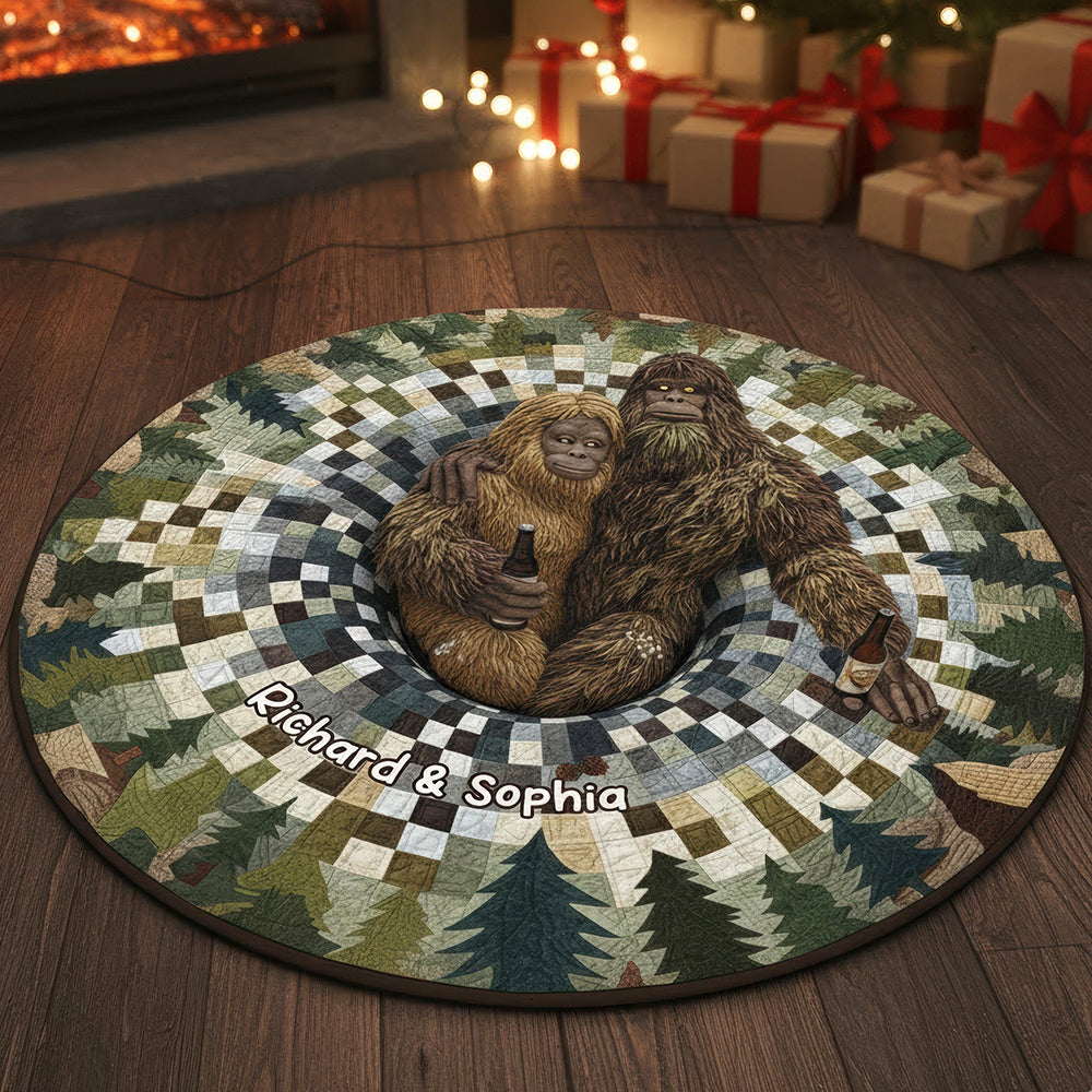 Cozy Forest Escape Round Mat – Personalized Gifts For Couple 04NAQN081025-Homacus