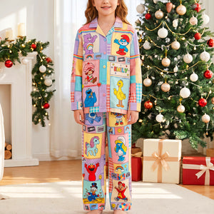 Lovely Nostalgic Cartoon Characters Pajama Set - Personalized Gifts 06naqn260826