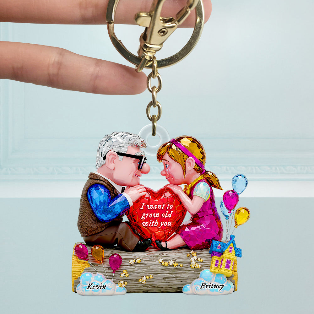 Forever Heart Keychain Personalized Gifts For Couple 02OHDT290525-Homacus