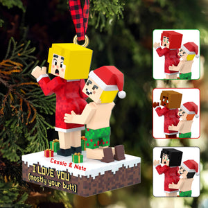 Personalized Gifts For Christmas, Funny Couple Acrylic Ornament 01namg120925-Homacus