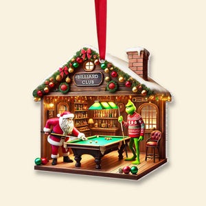 Personalized Christmas Gifts Billiard House Acrylic Ornament 04TGMH141124-Homacus