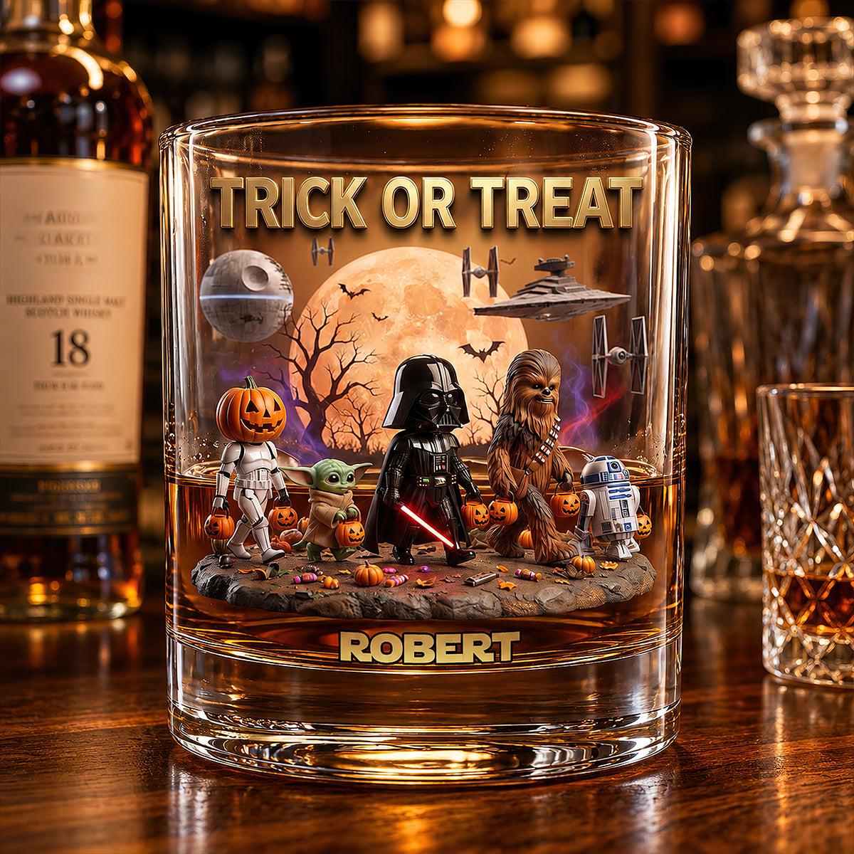Cosmic Halloween Round Glass - Personalized Gifts 02TYDT310726-Homacus
