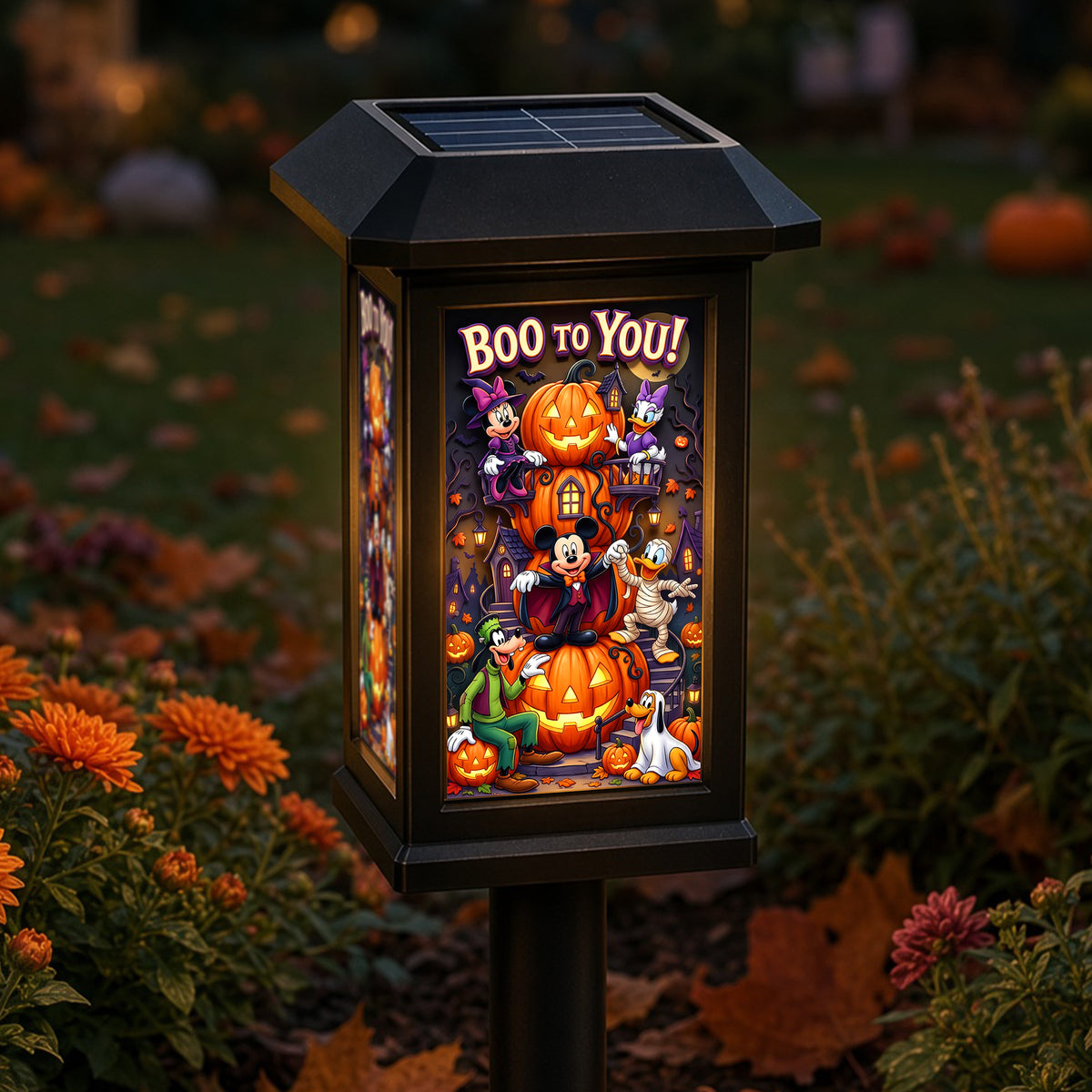 Boo To You Garden Lamp - Personalized Gifts For Halloween Solar Power Garden Lamp 04TYQN190826