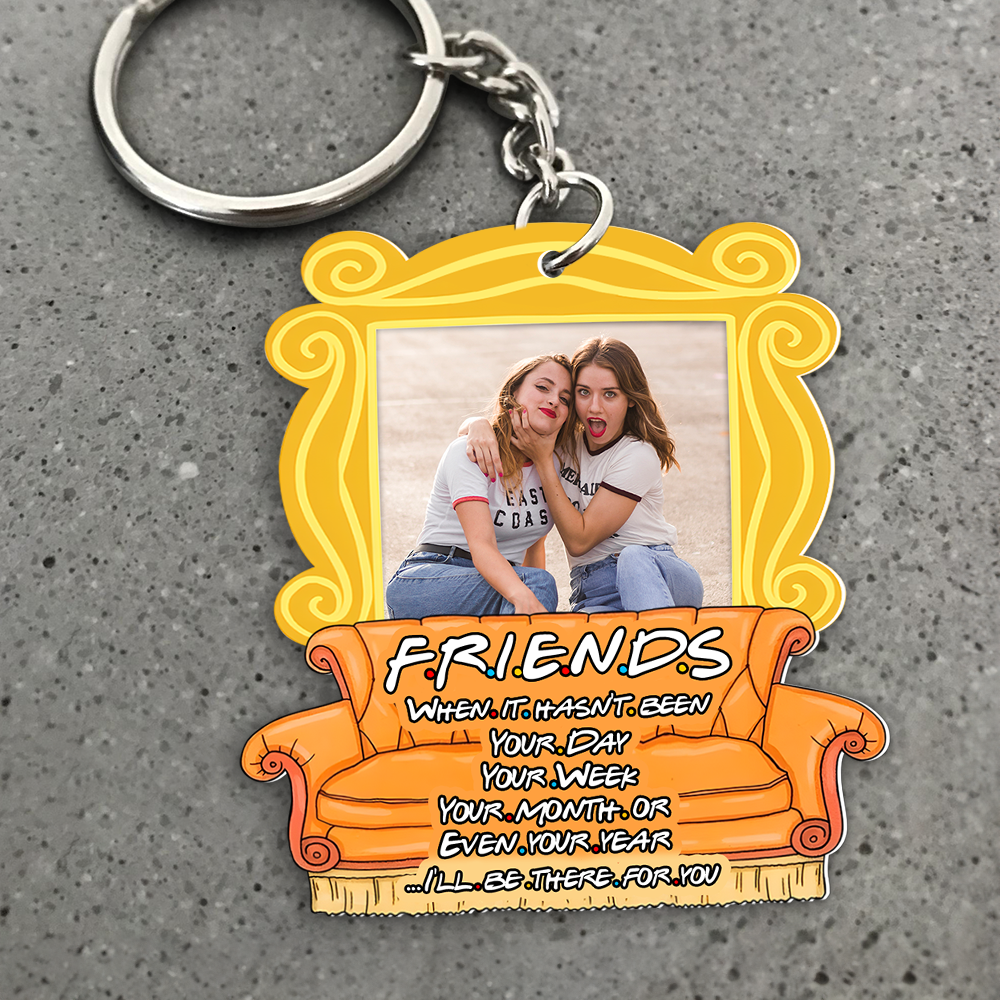 Custom Photo Gift For Friends Keychain, Besties Will Always Be There For You 03qhpu131224-Homacus