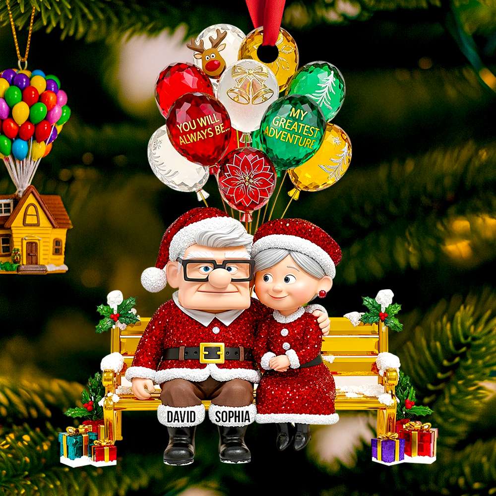 Romantic Couple Christmas Ornament - Personalized Gifts For Couple 03TGDT110825-Homacus