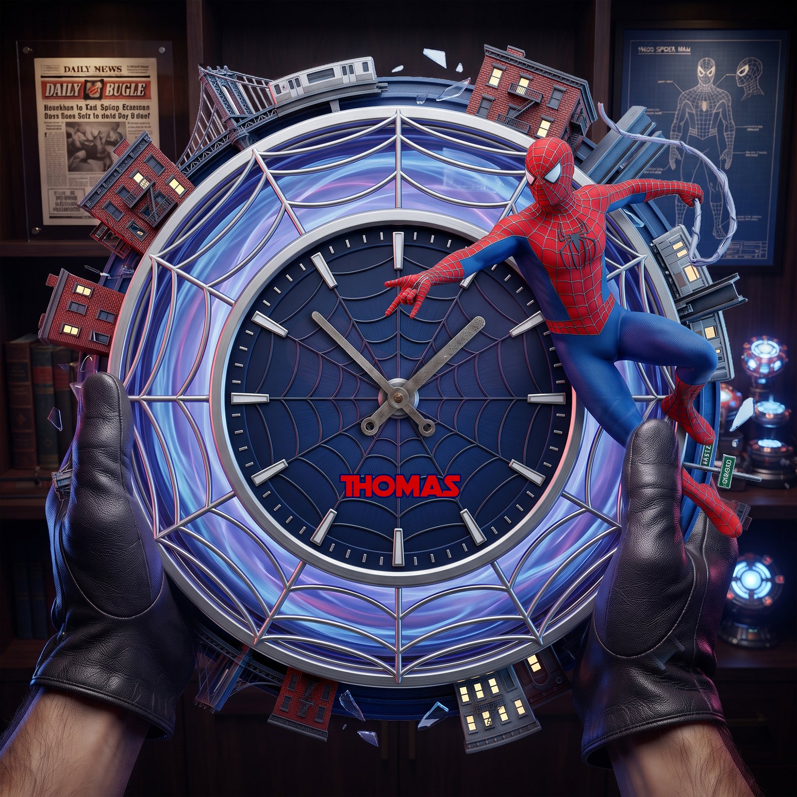 Masked Fighter Acrylic Wall Clock - Personalized Gifts 05nalu180726-Homacus