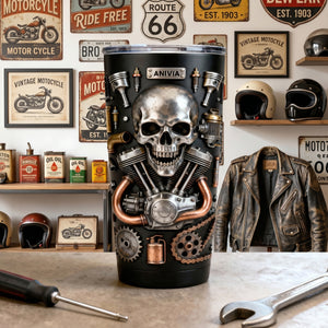 Skull Tumbler - Personalized Gifts For Bikers 03TOTN291225-Homacus