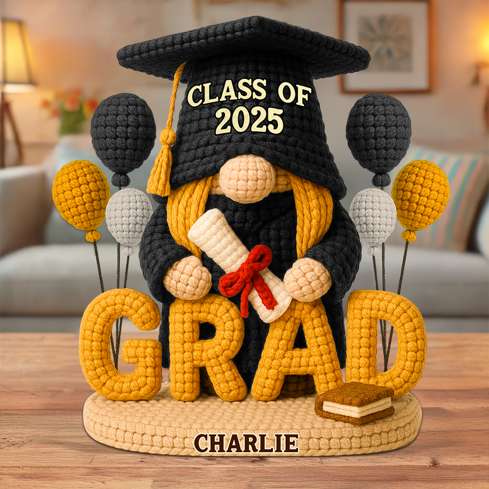 Gnome Graduation Plaque - Personalized Gifts For Graduates 02napu140525-Homacus