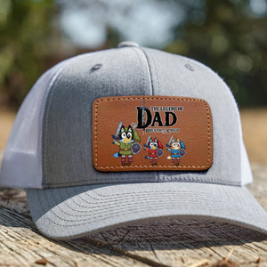 Personalized Gifts For Dad Leather Patch Hat 02HTMH220524-Homacus