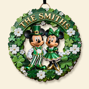 St Patrick's Day Couple 1 Layer Wood Sign - Personalized Gifts For Family Wood Sign 02PGQN050226-Homacus