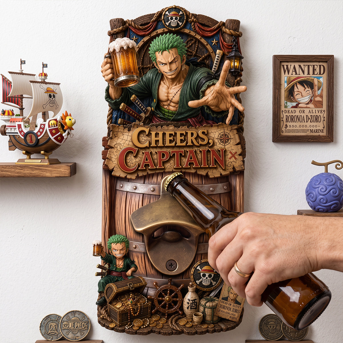 Cheers Captain Bottle Opener - Personalized Gifts 01patn210726-Homacus