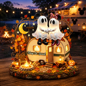 Halloween Camping Couple Acrylic Light Box - Personalized Gifts For Couple 01palu080826
