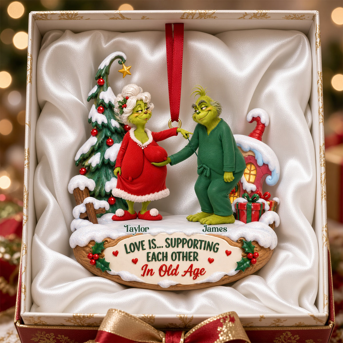Fun Old Couple Acrylic Ornament - Personalized Gifts For Couple 07qhtn121026-Homacus
