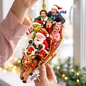 Fun Chaos Snow Slide Acrylic Ornament, Personalized Gifts 02qhqn290826