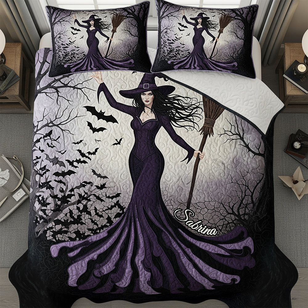 Powerful Witch Quilt Bed Set, Personalized Gifts For Fantasy Lovers 03qhdt300725-Homacus