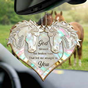 Horse Couple Car Ornament - Personalized Gifts For Couples 05tgmg291225-Homacus