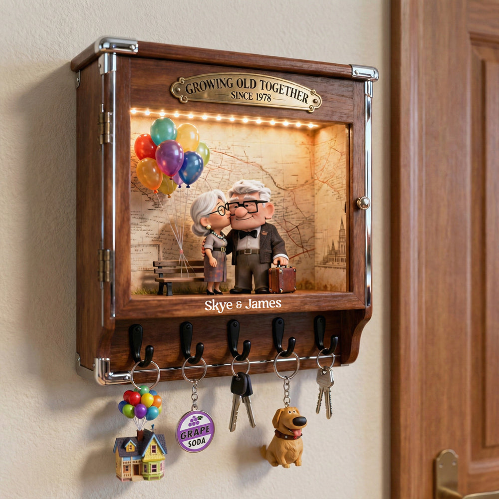 Old Couple Acrylic Key Hanger - Personalized Gifts For Couple 04tgta130126-Homacus