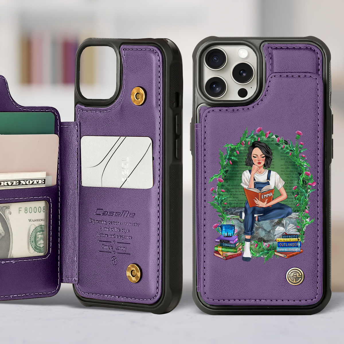 Personalized Gifts For Book Lovers Leather Flip Wallet Phone Case 04hupu260225-Homacus