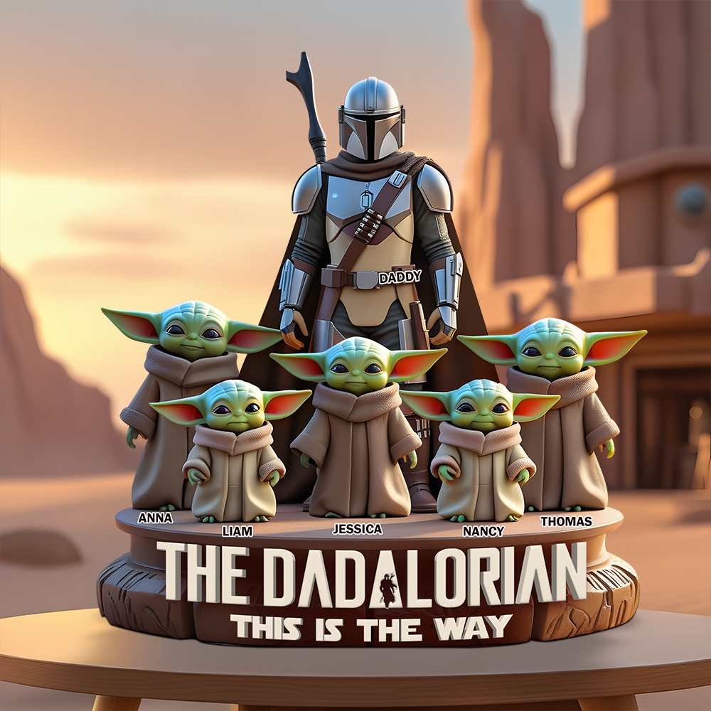 Personalized Gifts For Dad Acrylic Plaque, Dad & His Adorable Kids-Homacus