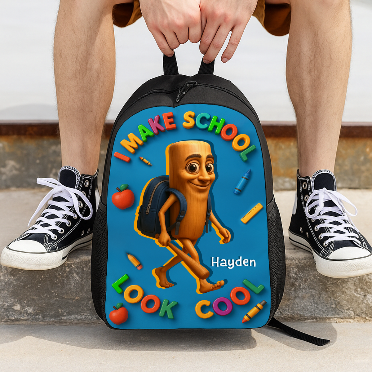 Mindbot Characters Luxury Backpack - Personalized Gifts For Kids School Bag 01TOLU020825-Homacus