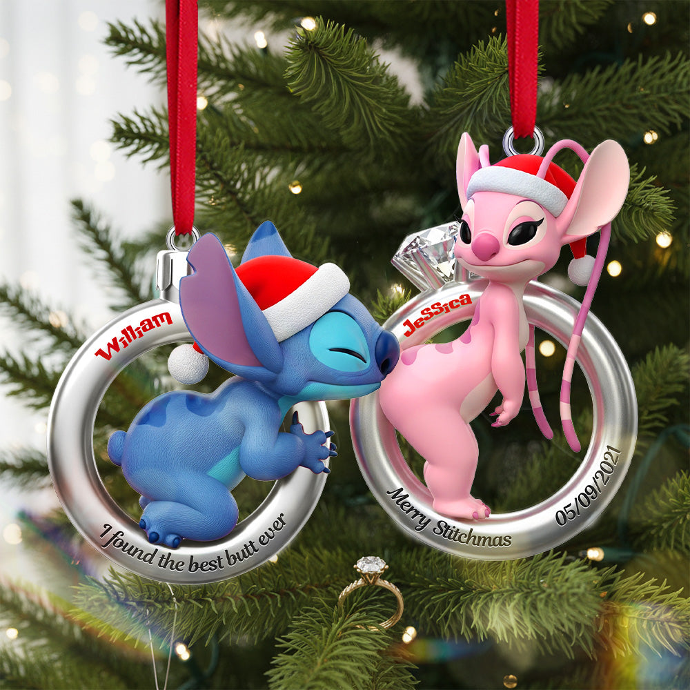 Personalized Gifts For Couple, Little Monster Christmas Rings Acrylic Ornament 03ohmg130925-Homacus