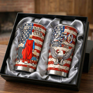 Proud American 250th Anniversary Tumbler - Personalizeed Gift For Dad 04NATN020326-Homacus