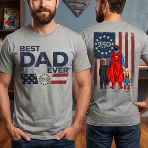Powerful Dad And Kids Shirt - Personalized Gifts For Father's Day Shirt 01NATN300426PA-Homacus