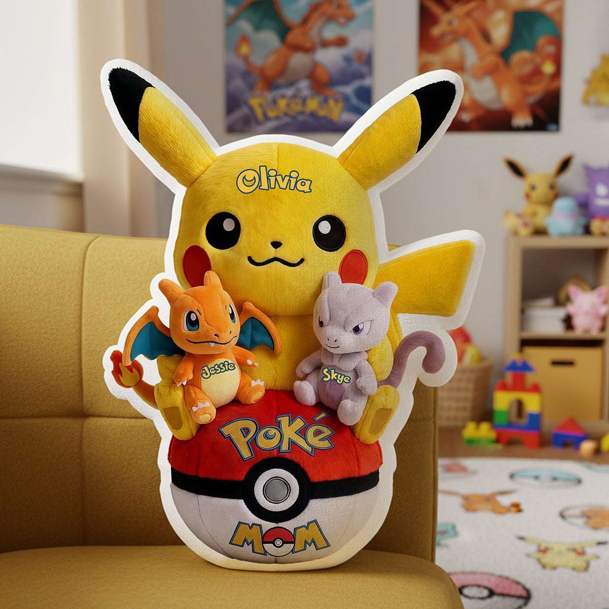 Yellow Thunder Cute Shape Pillow - Personalized Gifts For Mom 02TYTA270326-Homacus