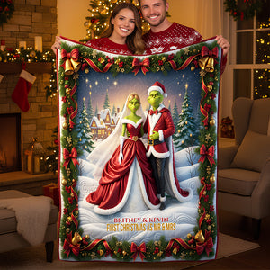 First Christmas Blanket Personalized Gifts For Couple 05PADT031125-Homacus