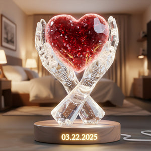 Heart Of Love Acrylic Light Box - Personalized Gift For Couples 06HYLU151225-Homacus