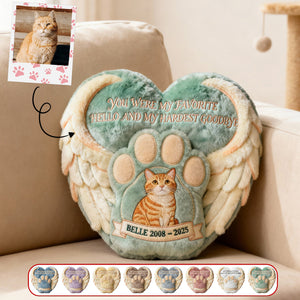 Custom Photo Heaven Dog & Cat Shaped Pillow, Personalized Keepsake To Remember Lost Pets 01qhmg191225-Homacus