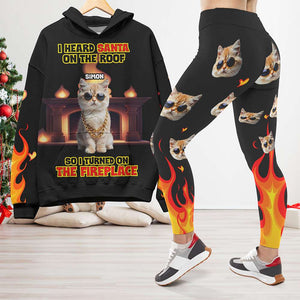 Personalized Custom Photo Gifts For Pet Lovers Combo 3d Shirt & Legging, Fireplace 04TGLU281024-Homacus